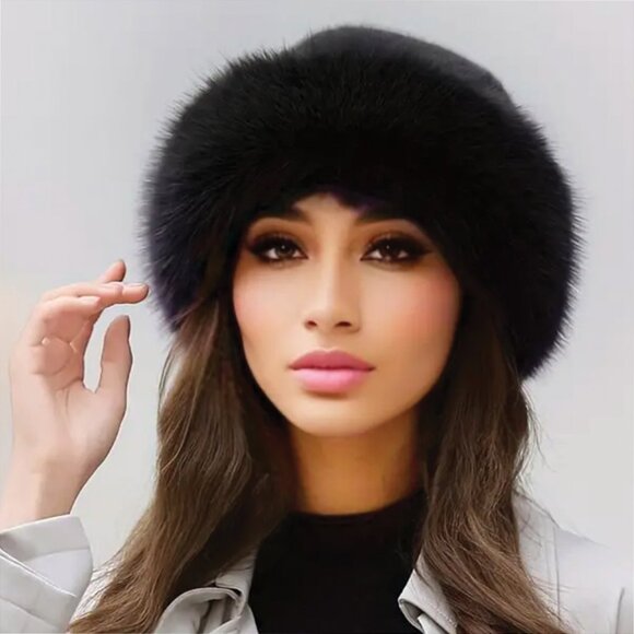 ONE AVAILABLE! — Faux Fur Winter Hat — Luxurious Style, Cozy & Soft. PINK - Picture 5 of 7